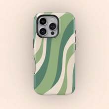 Funda para teléfono con diseño abstracto de rayas onduladas: diseño geométrico en espiral - Glaseado 2 en 1 - Ver 12