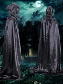 1 chiếc áo choàng Halloween mới, áo choàng thần chết, áo choàng ma cà rồng, áo choàng phù thủy, trang phục dự tiệc dành cho người lớn, màu đen. - Áo choàng nhung vàng đen - Xem 6