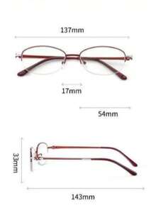 A Pair Of Unisex Metal Semi-Rimless Glasses Featuring A Stylish, Unique, And Artistic Design With Clear Lenses. - Leopard - View 11