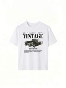 Camiseta casual de manga corta y cuello redondo con estampado, ideal para verano, para niños, niñas y adolescentes.Transpirable y absorbe la sudoración. - Blanco - Ver 3