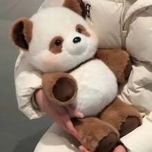 New Fluffy Plush Doll Series, Including Soft Highland Cow, Running Panda, And Sheep Plush Toys, Home Decor, Throw Pillow And Gift, Suitable For Children's Day, Valentine's Day, Mother's Day, Easter, Halloween, Christmas And Other Holidays As Perfect Gifts - Multicolor - View 10