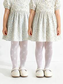 2pcs Baby/Toddler Girls' Sweet Style Spring/Summer Mesh Pantyhose, Fishnet Tights - Multicolor - View 3