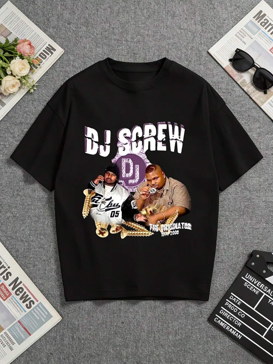 Unisex T-shirt med tryck, 100% bomull, mjuk och bekväm, en grundläggande vardagsklädsel lämplig för alla årstider, mångsidig för varje säsong, prisvärd för dagligt bruk och även en perfekt julklapp till vänner. sommartoppar, toppar, t-shirt, sommaroutfit dam, sommarblus, t-shirt, , sommarjeans, topp, sommartoppar, våroutfit, blusar, eleganta y2k-shorts, vårskjorta - Svart - Visa 1
