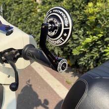 Mecha Style Retro Rearview Mirror, Bafute Motorcycle Rearview Mirror, Aluminum Alloy Rearview Mirror, Electric Vehicle Rearview Mirror, With Mirror Mount, Motorcycle Modification Rearview Mirror, Anti-Glare Rearview Mirror, Universal Rearview Mirror, Suitable For Motorcycle Modification - A - View 3
