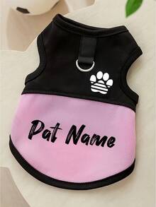 Personalized Mesh Pet Vest - Breathable Spring/Cat Harness With Paw Print Pattern And Leash Ring, 4 Sizes, Available In Pink, Blue And Green - Lightweight Customizable Pet Apparel (Size Runs Small, Recommend Ordering One Size Up) - Multicolor - View 12