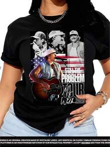 Camiseta de Morgan Wallen _ Still The Problem Tour 2026 - Negro - Ver 1