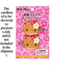 Kẹp tóc Hello Kitty màu đen dễ thương của Sanrio, phụ kiện tóc hoạt hình đáng yêu, trang trí tóc sáng tạo, thích hợp làm quà tặng sinh nhật (Nhuộm thủ công, có thể có một vài lỗi nhỏ nhưng không ảnh hưởng đến việc sử dụng) - Nhiều màu - Xem 7