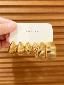 18 Stücke/Set Vintage Goldton Ohrringe, super süß, exklusiv für Göttinnen! - Gold - Übersicht 4