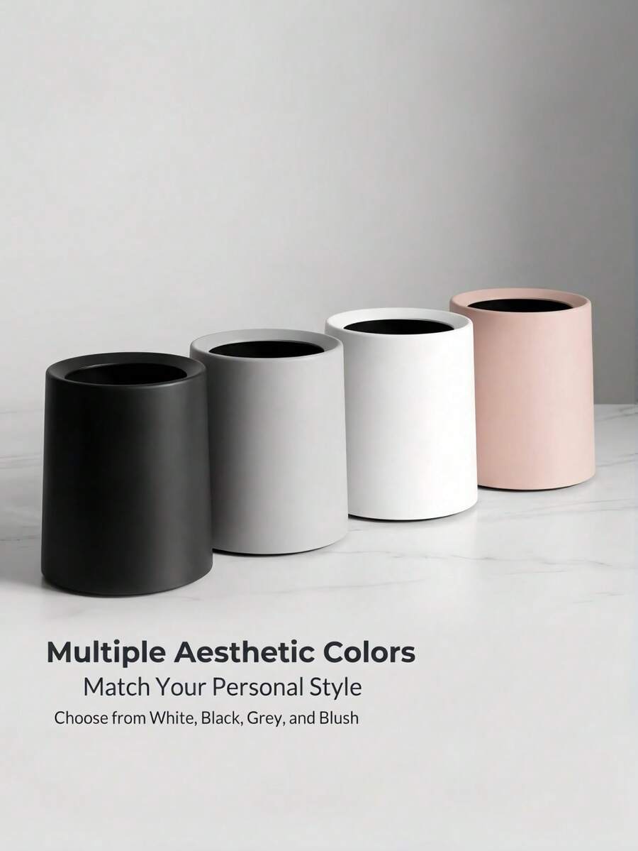 Minimalist Solid Color Trash Can, Daily Essential
