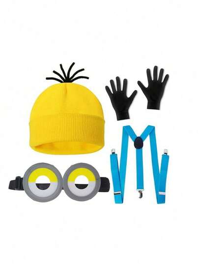 Bộ phụ kiện hóa trang 3/4 món - Mũ, găng tay, kính, dây đeo quần, thích hợp cho Halloween, Giáng sinh, Tiệc năm mới: Tạo nên vẻ ngoài nhóm vui nhộn và độc đáo, Biểu diễn sân khấu Ngày thiếu nhi: Phụ kiện đáng yêu cho trẻ em chơi trò hóa trang, Trang trí nhà cửa, Quà Giáng sinh, Quà lưu niệm Ngày Valentine, Phong cách dễ thương, Quà tặng Ngày Valentine, Trang trí, Trang trí nhà cửa, Quà tặng Ngày Valentine, Trang phục