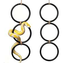 1pc Climbing Ring For Reptiles - Climbing Rope Ladder Toy, Hanging Exercise Perch, Enrichment Toy For Corn Snakes, Climbing Accessory For Snakes, Lizards, Chameleons, Geckos, And Parrots, Hideaway For Reptile Owners And Enthusiasts, Independence Day/Birthday Gift - Multicolor - View 10