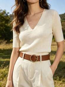 Women's Elegant Waist Belt, Stylish And Figure-Flattering, Streetwear Attention-Grabbing - Single Lap - View 2