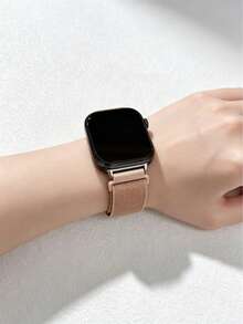 1pc Unisex Nylon Elastic Watch Band, Compatible With Redmi Watch 6, Watch 5, Fashionable Casual Breathable, Magnetic Loop Strap, Wristband Accessory, Compatible With Redmi Watch 4, Mi Band 8Pro/9Pro - Silty Sand Color - View 2