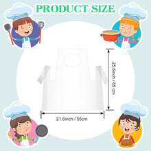 Disposable Aprons For Kids Painting Plastic Smock Disposable Oil Proof Small Clear Polythene Apron For Craft Eating - ColorA - View 2