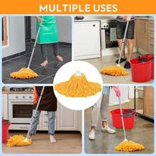Stainless Steel Spin Mop With 2 Microfiber Refill Heads 54 Inch Handle For Wet Floor Cleaning Orange - 1 - 查看 5