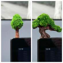 Car Interior Miniature Landscape Decor, Small Potted Plant - Tree - View 9