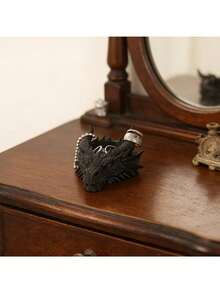 1pc Gothic Dragon Head Jewelry Tray, Dark Aesthetic Ring And Necklace Holder, Desktop Organizer And Decorative Storage For Dresser, Vanity, Home Decor - Multicolor - View 4