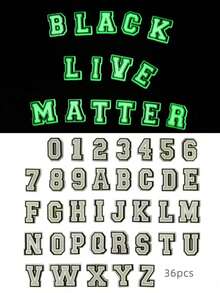 36 piezas de Letras y Números para Decorar Zapatos, Accesorios Decorativos DIY Adecuados para Regalos de Vuelta a la Escuela para Estudiantes, Decoración de Agujeros de Zuecos Calados, Versátil y Casual - Multicolor - Ver 2