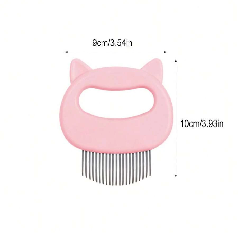 猫咪梳毛刷，温和按摩去毛工具，采用耐用塑料制成，用于猫咪护理和去毛，猫毛刷