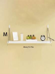 1PC Room Bedroom Living Room Study Dormitory Opening Shelf Wall Mounted Shelf No-Punch Wall Shelf One-Word Shelf Wall Mounted Decoration Bedroom Wooden Shelf Kitchen Wall Mounted Shelf Office Bookshelf Storage Shelf Wall Shelf - Multicolor - View 15