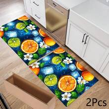 1pc Lemon Print Absorbent Mat/Drying Mat For Coffee Maker, Tableware - Absorbent Polyester Desktop Protective Mat With Rubber Anti-Slip Pad, For Kitchen Counter Decor, Home Bar And Dining Table - Multicolor - View 13