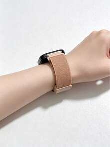 1pc Unisex Nylon Elastic Watch Band, Compatible With Redmi Watch 6, Watch 5, Fashionable Casual Breathable, Magnetic Loop Strap, Wristband Accessory, Compatible With Redmi Watch 4, Mi Band 8Pro/9Pro - Silty Sand Color - View 3