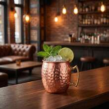 1pc Moscow Mule Copper Plated Stainless Steel Bottom Cup - Multicolor - View 7