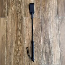Equestrian Riding Whip, High-Quality PU Riding Whip, Equipped With A Comfortable Grip, Short Riding Whip Used For Equestrian Training Assistance, English-Style Equestrian Aid Tool, Flexible And Durable, Suitable For All Riders. - Black - View 9