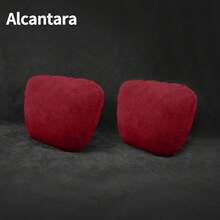 Para mercedes-benz GLE Alcantara reposacabezas de coche almohada para asiento de coche almohada para el cuello asiento de coche columna cervical accesorios de almohada para el cuello - 2 amarillos - Ver 10