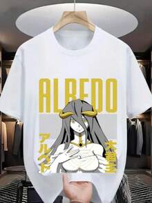 Overlord Ainz T-Shirt Ooal Gown Albedo Overlord Anime Manga Gifts Shirt All Size - 黑色 - 查看 1