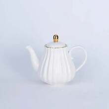 Jarra clásica de abeja dorada a rayas para té de la tarde, café, leche, zumo, esmalte de lujo, cerámica dorada,  directa, nuevo, 1 unidad - como se muestra - Ver 10