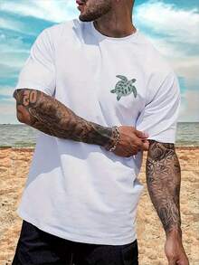 T-shirts pour hommes - Blanc - Voir 3