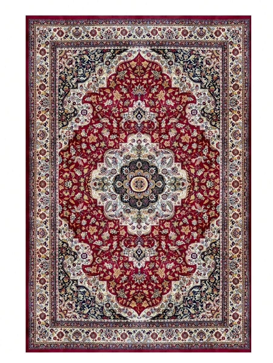 Alfombra moderna turca Almohadilla de área con estampado minimalista + Opciones de tamaño de 80x250 cm a 180x280 cm Fabricada en Turquía - Púrpura malva - Ver 1