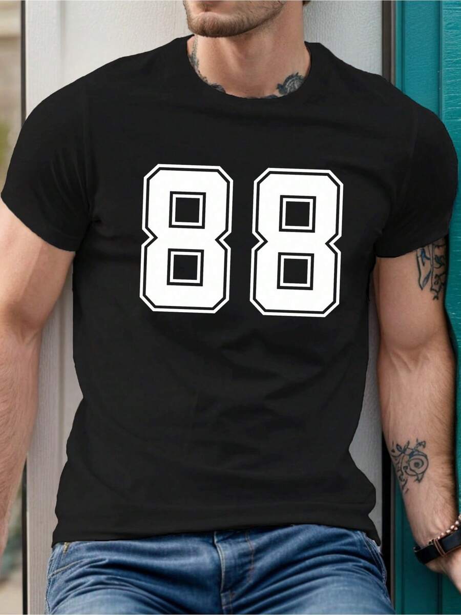 T-shirts pour hommes - Noir - Voir 1