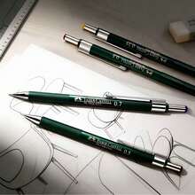 Lápiz Faber-Castell Edga, mina de 0.5mm, agarre de silicona para exámenes estudiantiles, mina irrompible - Multicolor - Ver 4