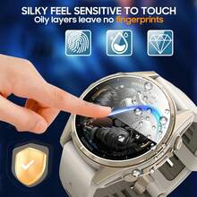 3pcs Tempered Glass Screen Protector For Watch4 (40mm, 42mm, 44mm, 46mm) / Watch5 (40mm, 44mm) / Watch5 Pro / Watch6 (40mm, 43mm, 44mm, 47mm) / Watch7 (40mm, 44mm) / Watch8 (40mm, 44mm) / Watch7/8 Ultra, Smooth Surface, Durable Watch Accessories - 3pcs for Watch6-43mm - View 6