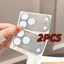 Woven Texture 2pcs Hollow Design Zen Wing Lens Film Protector Suitable Compatible With Apple 17 Pro Max/17 Pro Camera High Definition Lens Protection Fresh And Fashionable Anti-Scratch Anti-Drop Mother's Day Gift - Blue - View 7