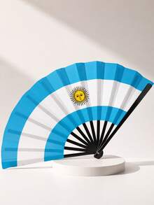 Patriotic Flag Hand Fan, Foldable Portable Hand Fan, Fan Portable For World Cup, Sports Games & Summer Parties,Camping,Travel Essential - Multicolor - View 4