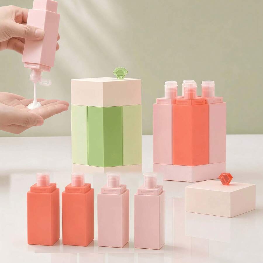 4-In-1 Refillable Travel Bottles, Leak-Proof TSA Approved Portable ConTrainers For Travel, Business Trip, Fitness, Vacation, Travel Bottle Set