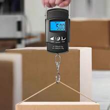 Portable Scale Digital LCD Display 110lb/50kg Electronic Luggage Hanging Suitcase Travel Weighs Baggage Bag Weight Balance - Black - View 7