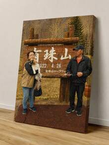 1幅定制无框帆布墙画，婚礼纪念品，婚礼装饰，个性化房间装饰，母亲节礼物，父亲节礼物，个性化纪念礼物，适用于婚礼、母亲节、父亲节、复活节、毕业季，可定制商品，卧室装饰，定制礼物，图片，照片，相框墙画，送给闺蜜的礼物，送给家人的礼物，生日礼物，送给男友、女友、家人、爱人、朋友的礼物 - 彩色 - 查看 2