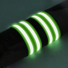 2pcs High Visibility Reflective Bands: Suitable For Wrists, Arms, Ankles And Legs - Essential Safety Gear For Night Walking, Cycling And Running - Multicolor - View 3