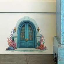 1PC Home Wall Sticker,Underwater Door Window Sticker,Suitable Gift,Self-Adhesion For Windows, Doors, Living Room, Bedroom, Dining Room, Study, Bathroom, Glass Decoration And Embellishment - A - View 4