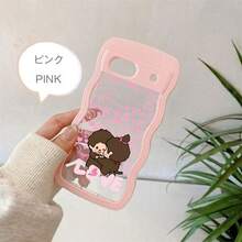 モンチッチ カラフルウェーブ 透明ケース ラブデザイン  ガールズ スマホカバー Pixel 8A/8/8 Pro/9/9 Pro/9A/10/10PRO/Pixel 8A/8/8 Pro/9/9 Pro/9A/10/10PRO/17pro Max/17pro/17/11/12/13/14/15/15Pro/15PluS/15Pro Max/16/16Pro/16PluS/16Pro Max/MIN/X/XR 対応 ソフト TPU 耐衝撃 防刮 誕生日ギフト - ラベンダーパープル - チェックする 6