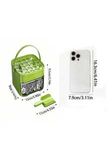 Molde de cubitos de hielo de silicona, molde para hacer bolas de hielo de gran capacidad, molde de cubitos de hielo para refrigerador - Multicolor - Ver 4