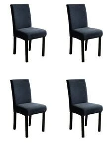 Bộ 4 chiếc bọc ghế cỡ L họa tiết caro, bọc ghế dày dặn, co giãn toàn bộ, phù hợp cho mọi mùa, thoải mái và mềm mại, chống bám bẩn và trầy xước, thích hợp cho ghế khách sạn, nhà hàng, phòng tiệc và văn phòng. - Màu xanh hải quân - Xem 8