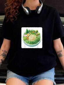 Women T-Shirts - Black - View 1