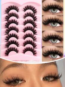 7 Pairs Full Coverage False Eyelashes, Easy To Apply, Essential For Beginners - View 1