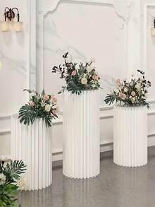 Columna romana plegable de papel, adecuada para fiestas, bodas, compromisos, cumpleaños, mesas de postres, escaparates, interior y exterior, fácil instalación - lmz-10 - Ver 1