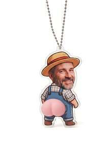 Llavero de foto de retrato personalizable, adecuado para amigos, parejas, colgante decorativo para mochila, amuleto decorativo para equipaje - Grupo A - Ver 14